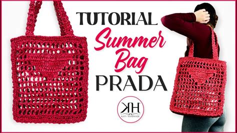 tutorial borsa estiva punto prada all'uncinetto con cordino swan tessiland|Come realizzare il punto Prada, per borsa all'uncinetto .